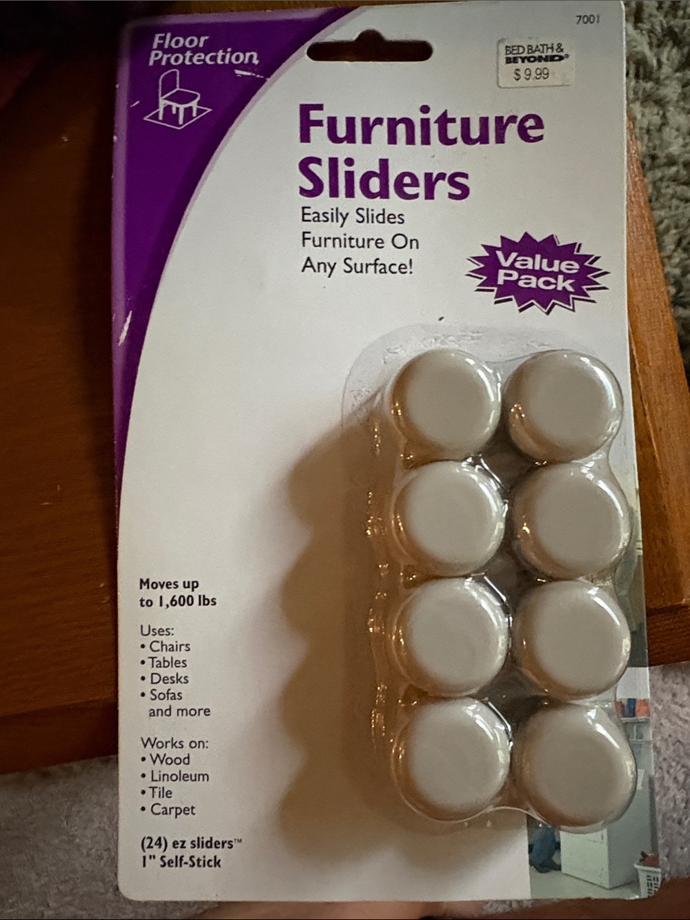 Furniture Sliders Value Pack - Tan (8-Pack)